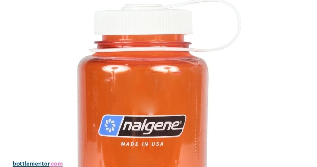 Tritan water bottle, possibly Nalgene or CamelBak