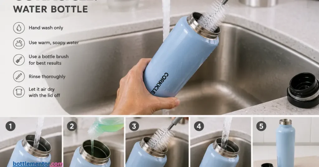 cleaning and matianing of crokcicle water bottle